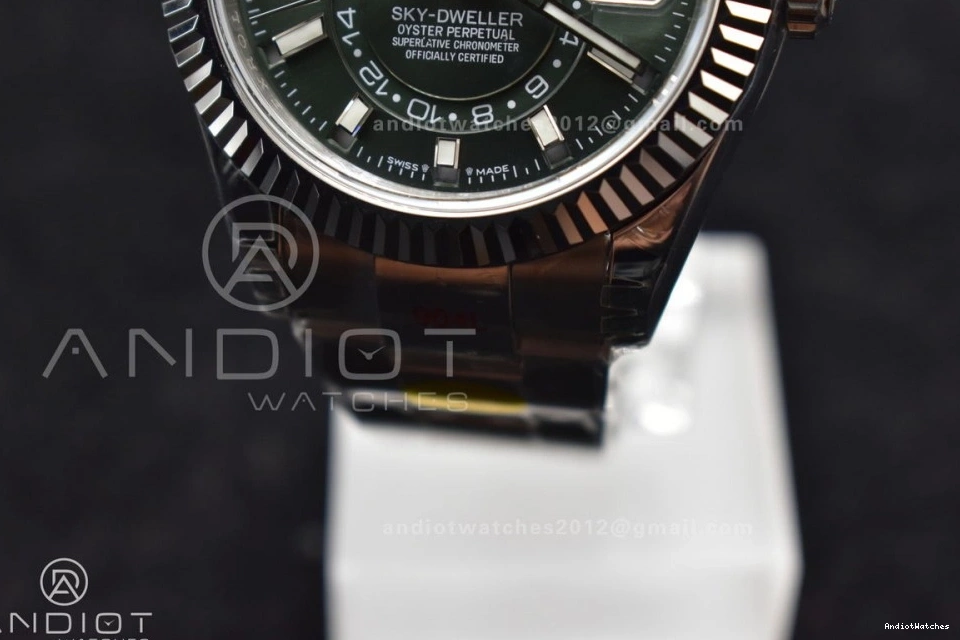 Edition Best Attractive SS Green Dial Skydweller 1109 on A23J SS Noob Bracelet Oyster 0120